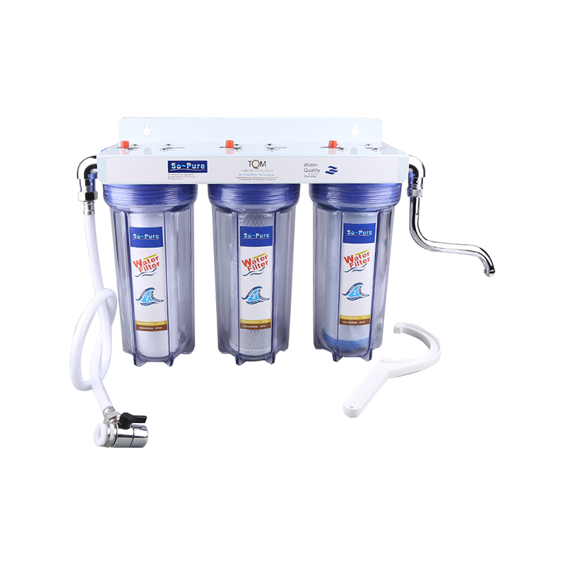 RH-JH3 Triple Stages Pet Bottle Water Filter met slang en tuit.